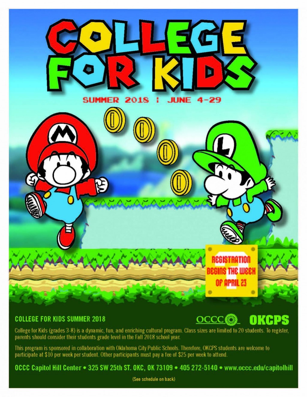 OCCC OFRECE CLASES DE VERANO PARA NIÑOS