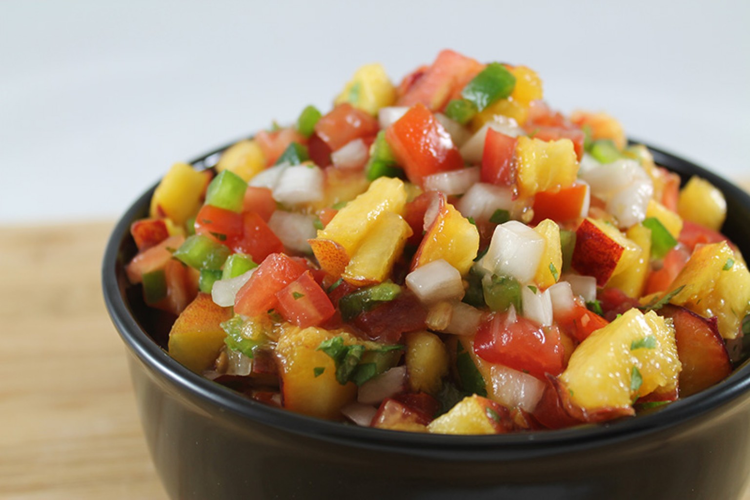 Salsa veraniega de duraznos