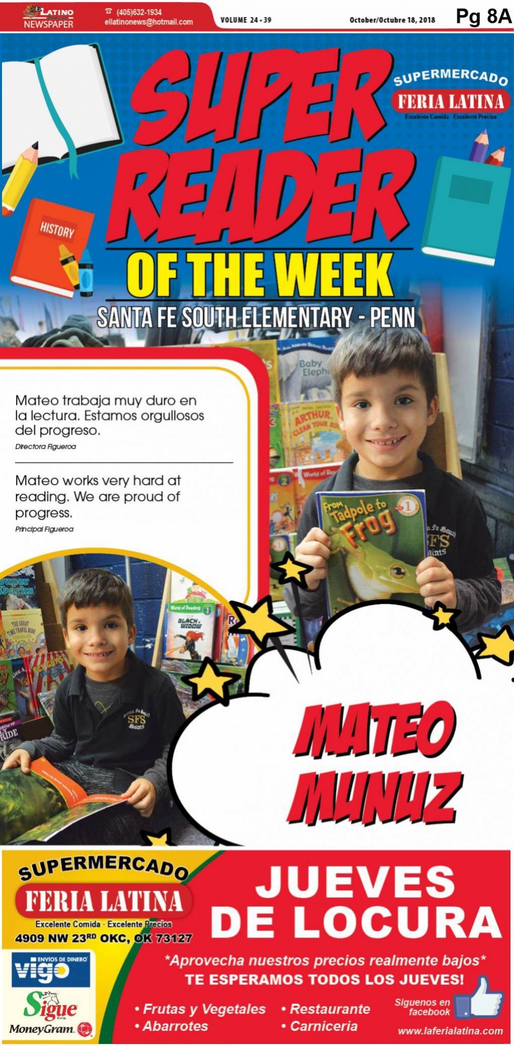 Super Reader of the Week: Mateo Munuz