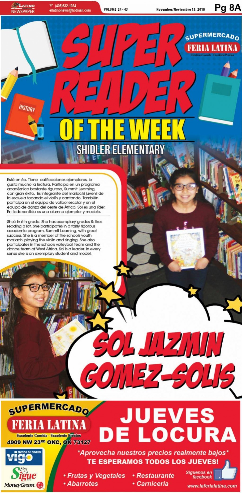 Super Reader of the Week: Sol Jazmin Gomez-Solis