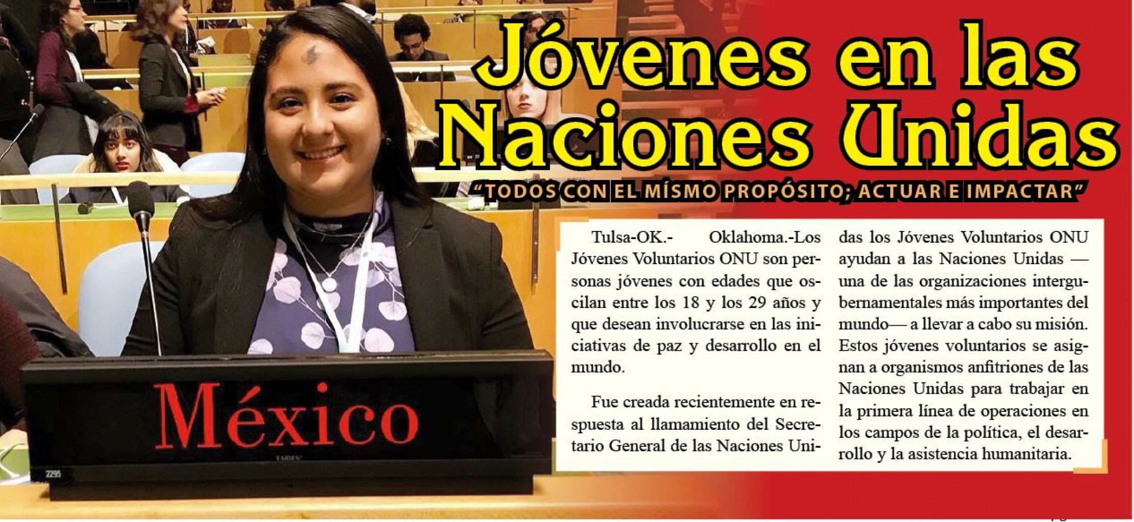 Jóvenes en las Naciones Unidas