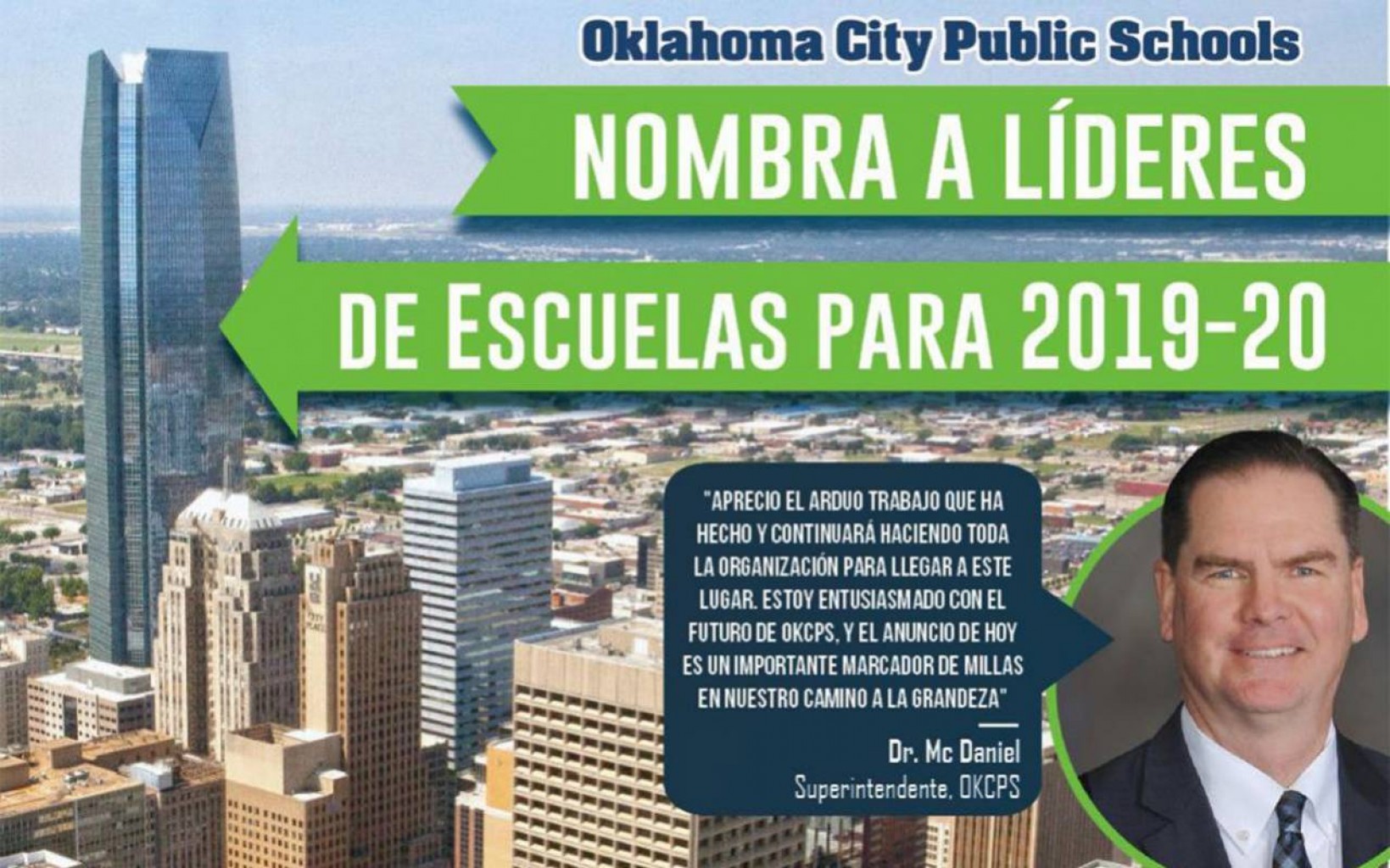 OKCPS nombra a líderes de Escuelas para 2019-20