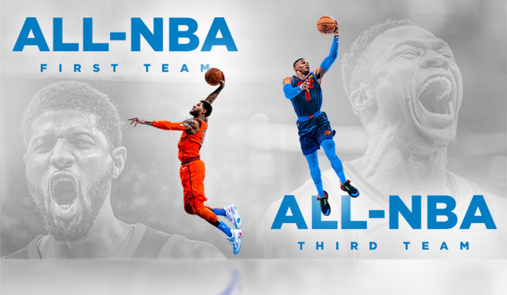 George and Westbrook  Named to All-NBA Teams