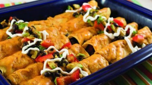Recta de la Semana: Enchiladas de aguacate y frijoles negros