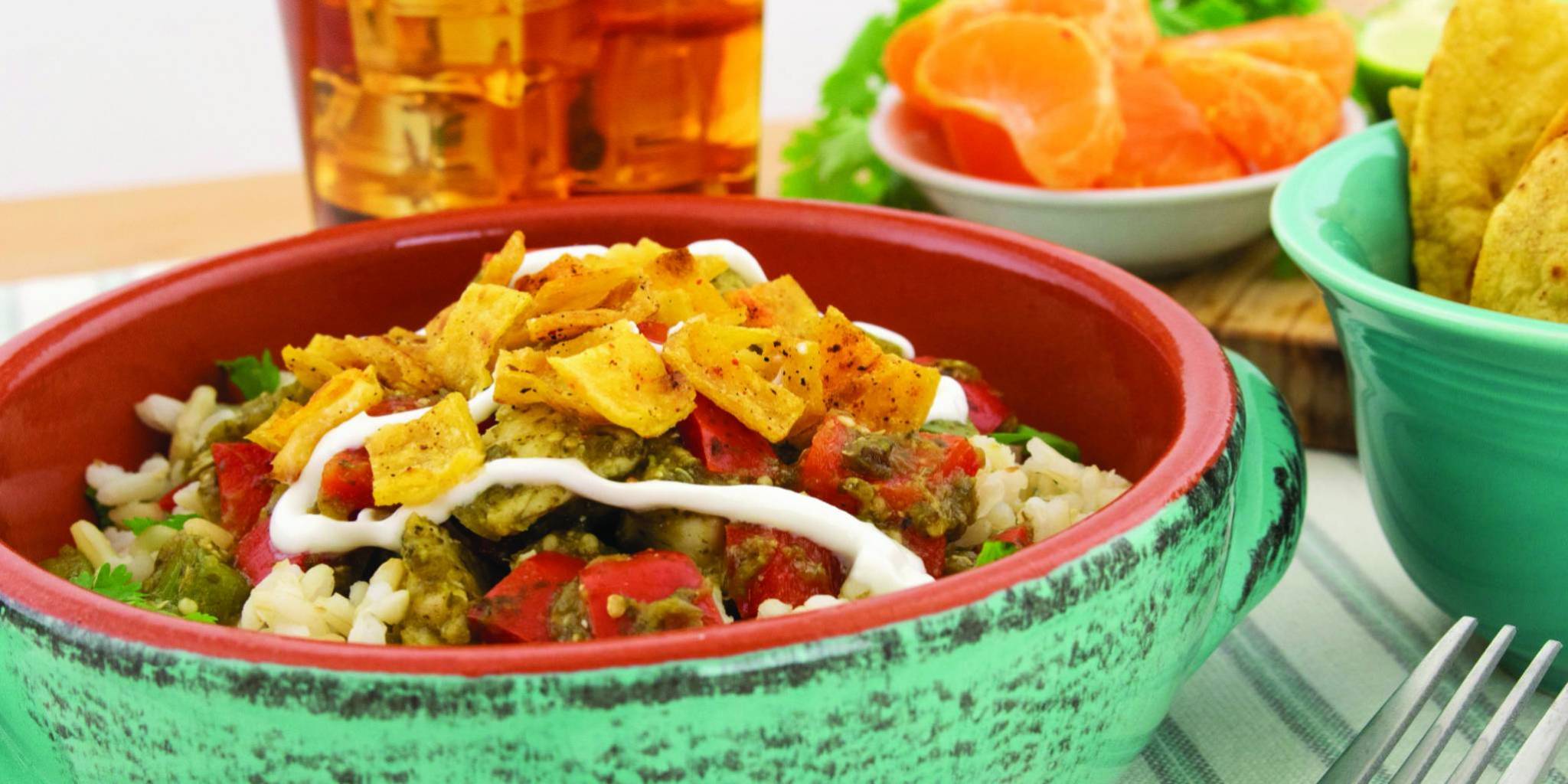 Receta de la Semana: Pollo Asado con  Tomatillo y Arroz