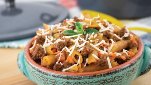 Pasta Boloñesa con Carne de Res