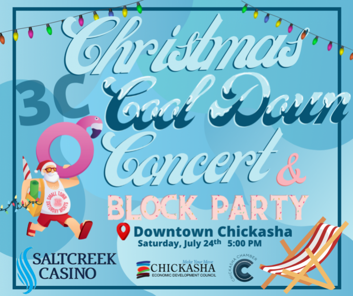 Chickasha Chamber, EDC present “Christmas Cool Down & Block Party” July 24 Chickasha Chamber, EDC present “Christmas Cool Down & Block Party” July 24
