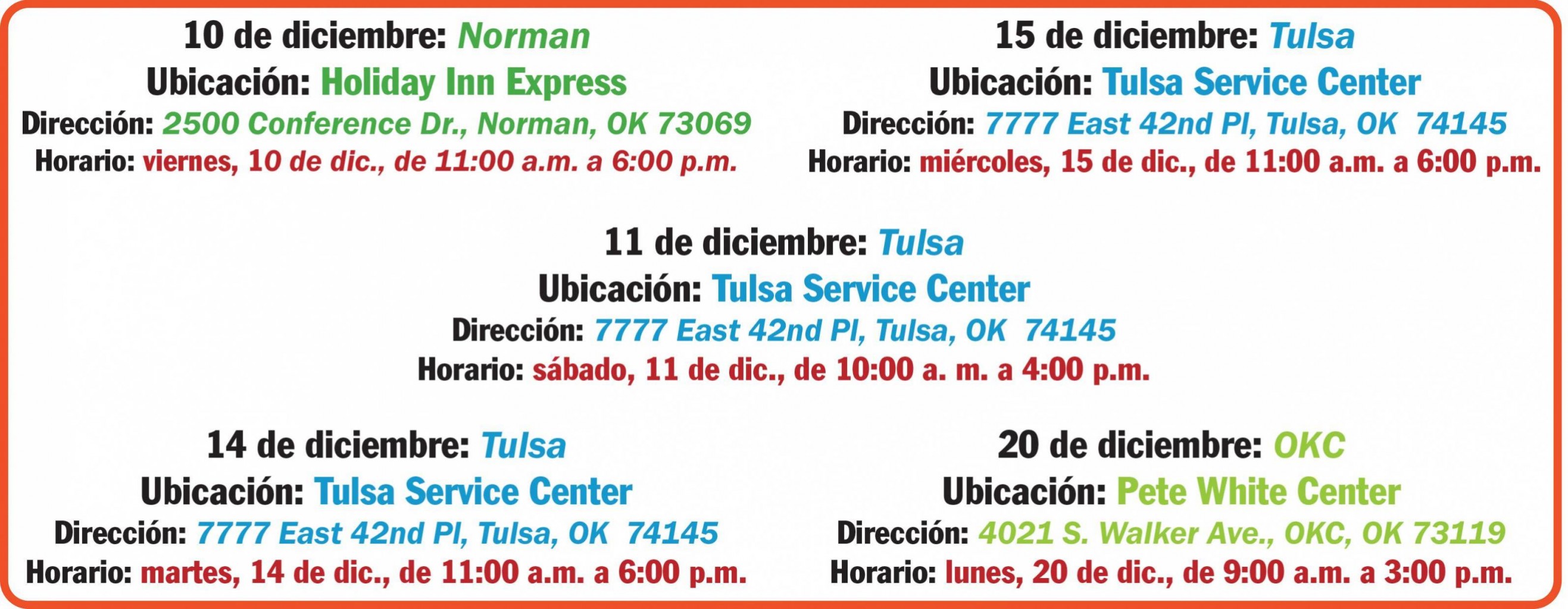 Eventos de ayuda a encontrar Cobertura Médica