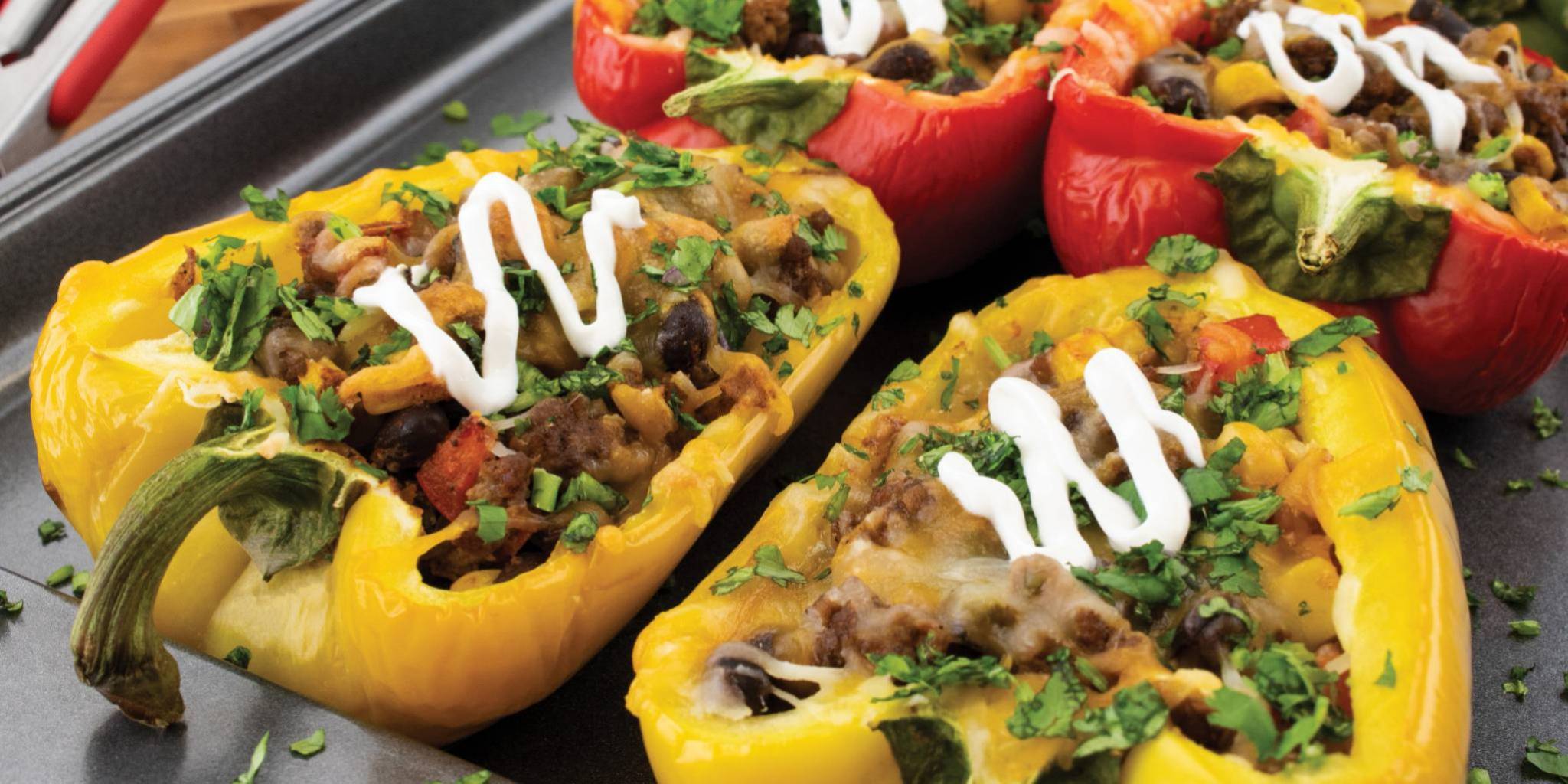 Receta de la Semana: Pimientos Rellenos con Mezcla de Taco