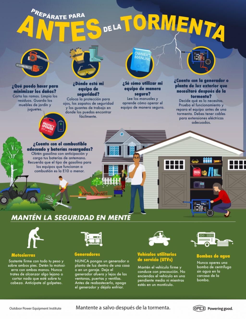 El equipo de energía para exteriores ayuda a capear una tormenta o un corte de energía