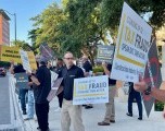 Protestas contra el fraude fiscal de los empleadores en la industria de la construcción