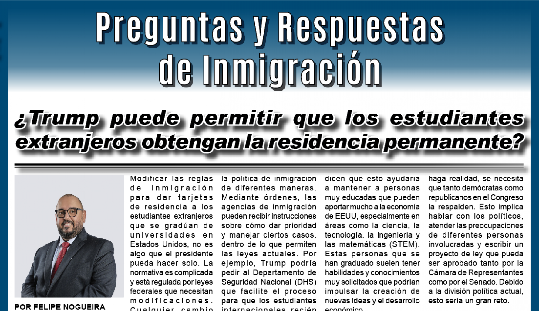 Preguntas y Respuestas  de Inmigración