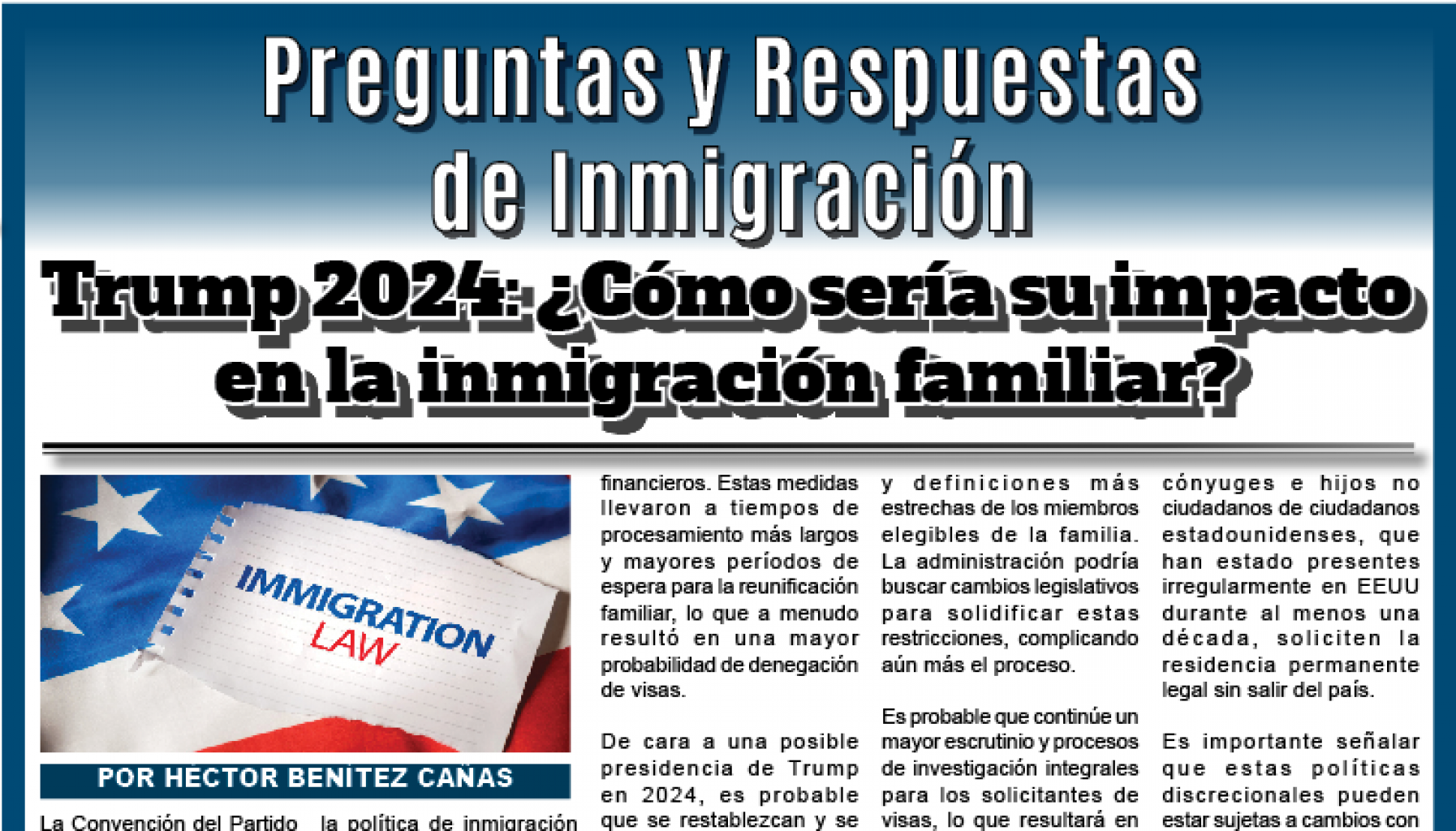 Preguntas y Respuestas  de Inmigración