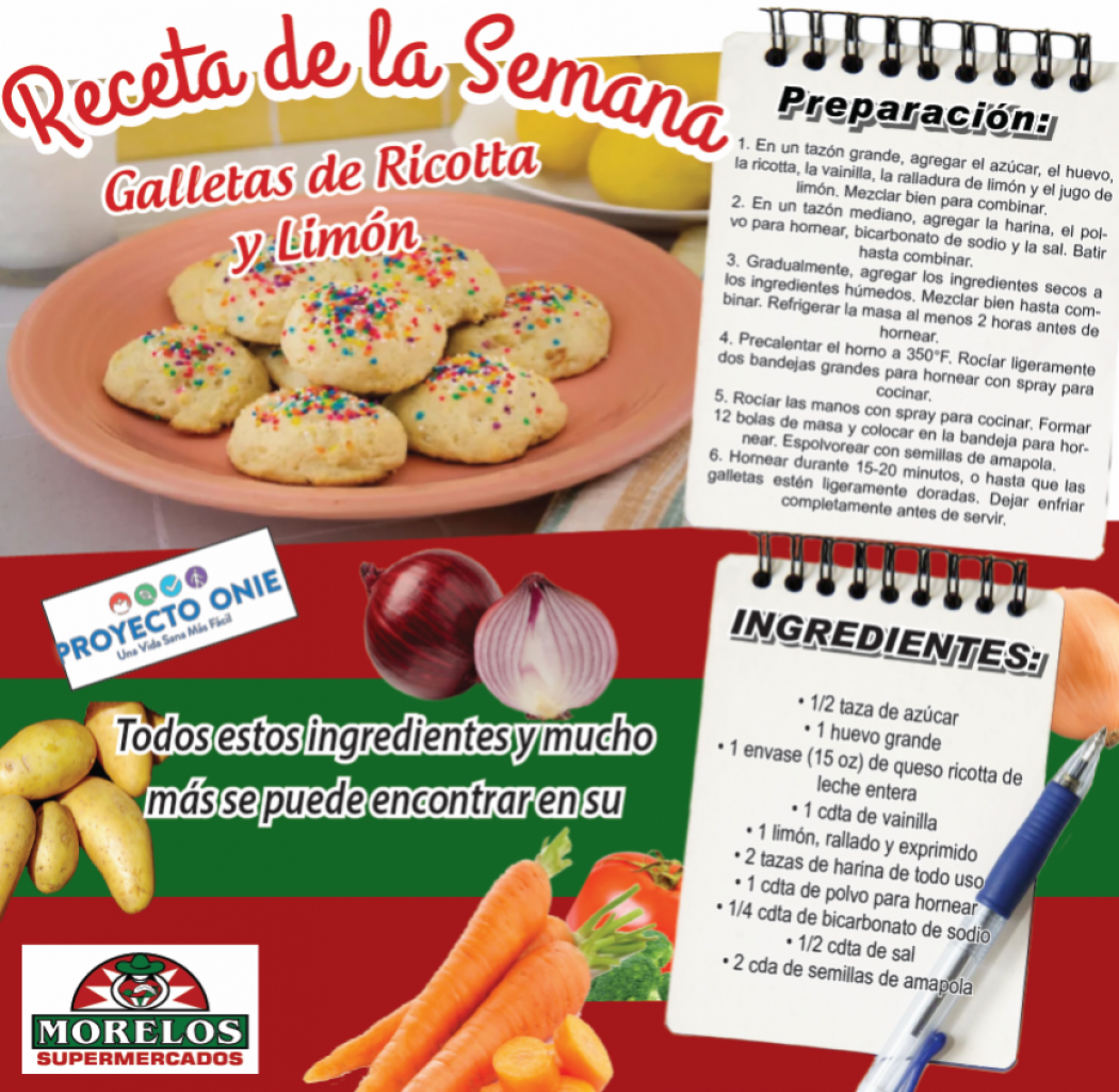 Receta de la Semana: Galletas de Ricotta y Limón