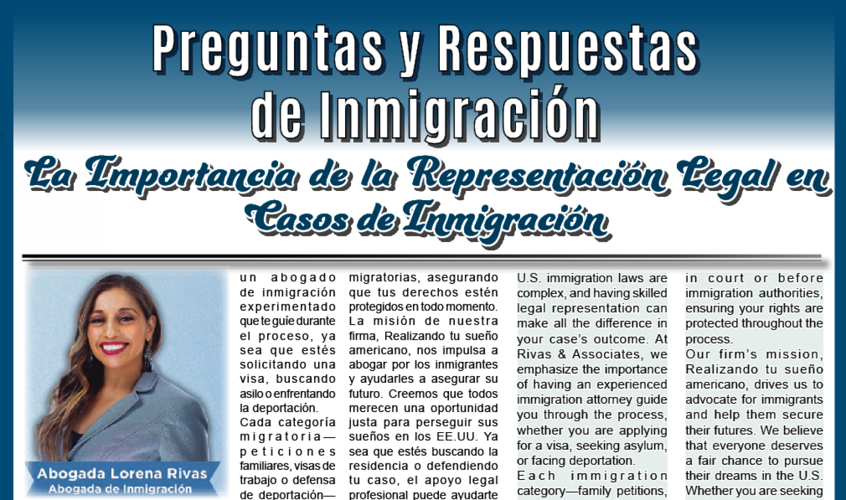 Preguntas y Respuestas  de Inmigración