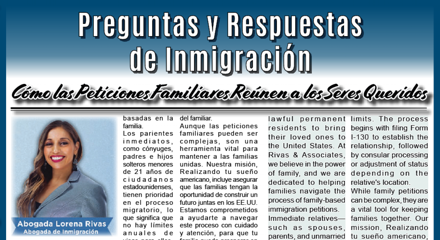 Preguntas y Respuestas  de Inmigración