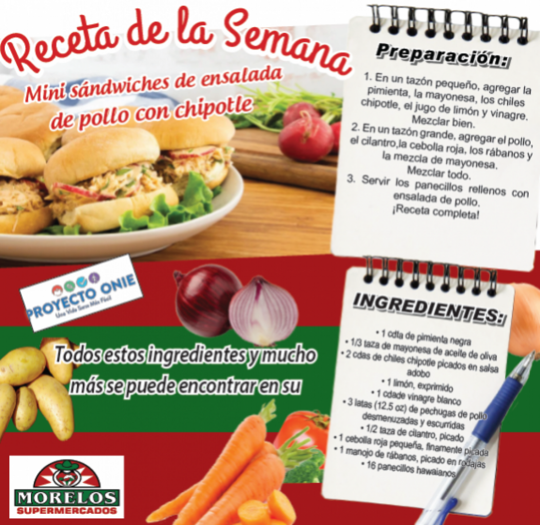 Receta de la Semana: Mini Sandwiches de Ensalada de Pollo con Chipotle