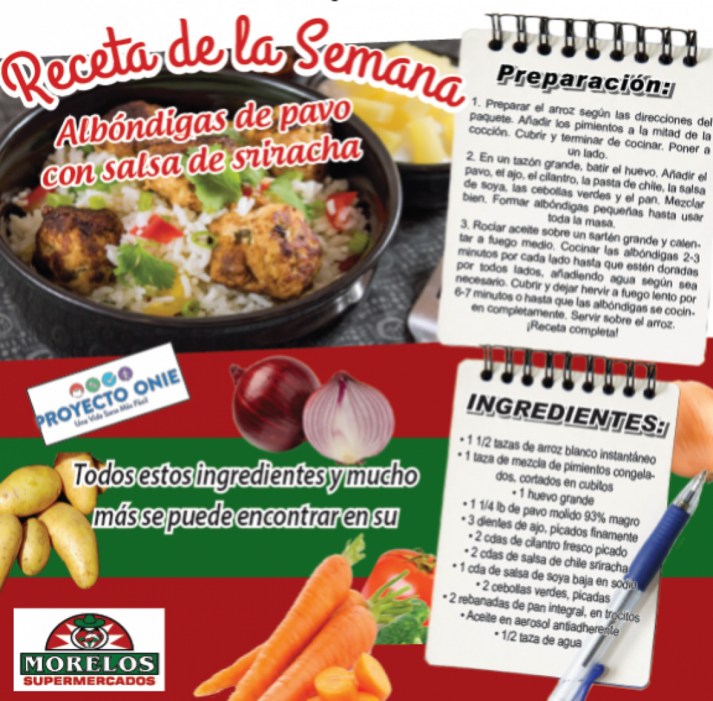 Receta de la Semana: Albondigas de Pavo con Salsa de Sriracha