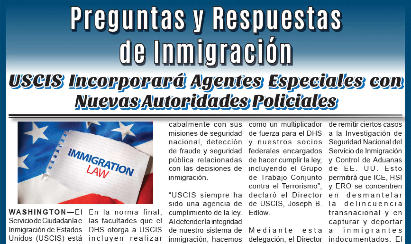 Preguntas y Respuestas de Inmigración