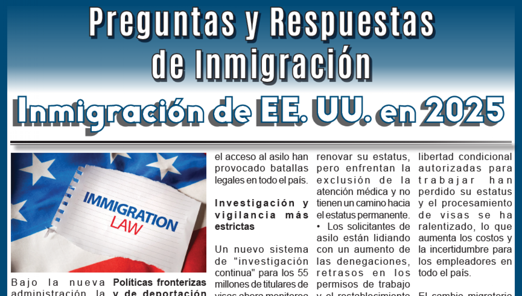 Preguntas y Respuestas de Inmigración