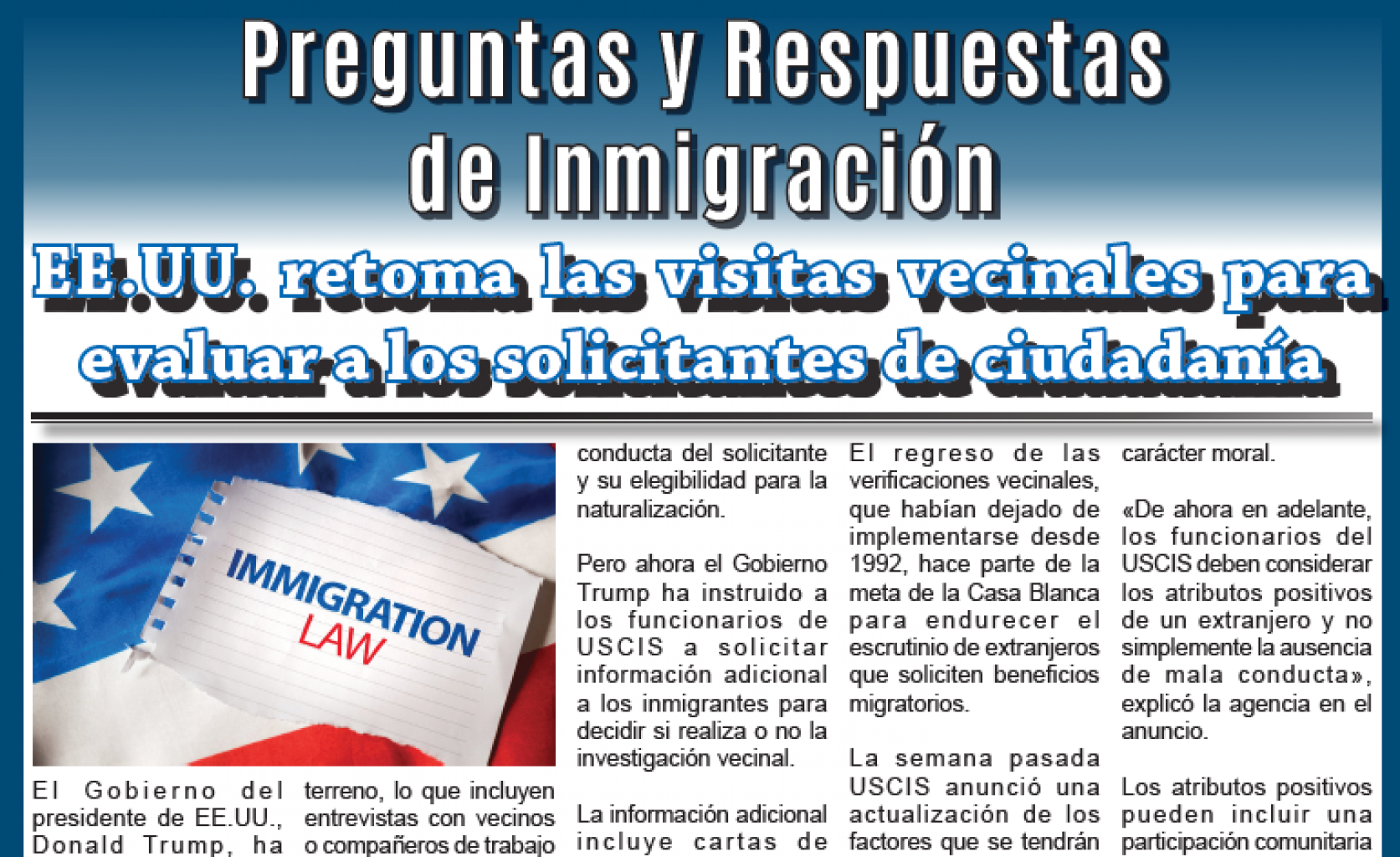 Preguntas y Respuestas de Inmigración