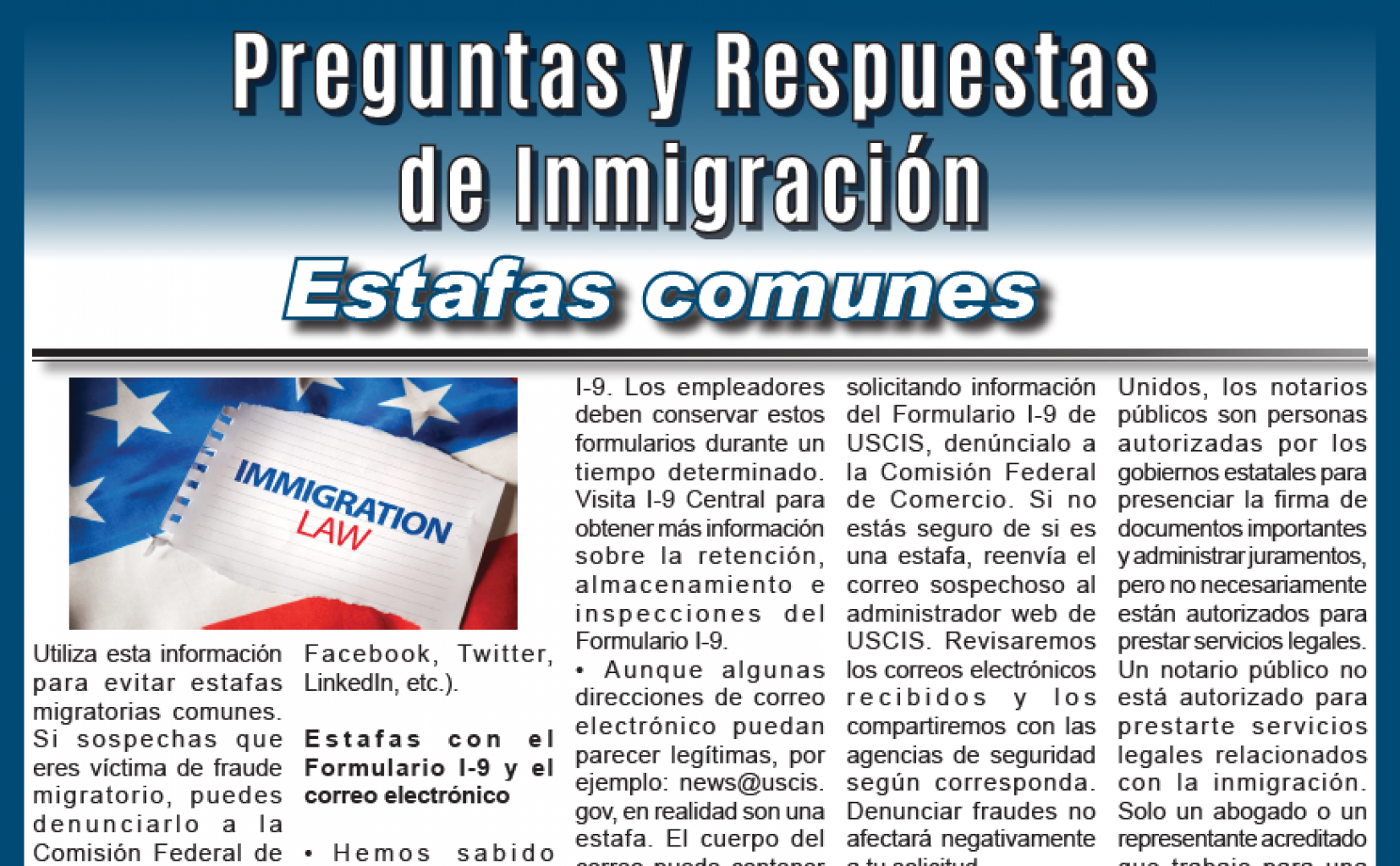 Preguntas y Respuestas de Inmigración
