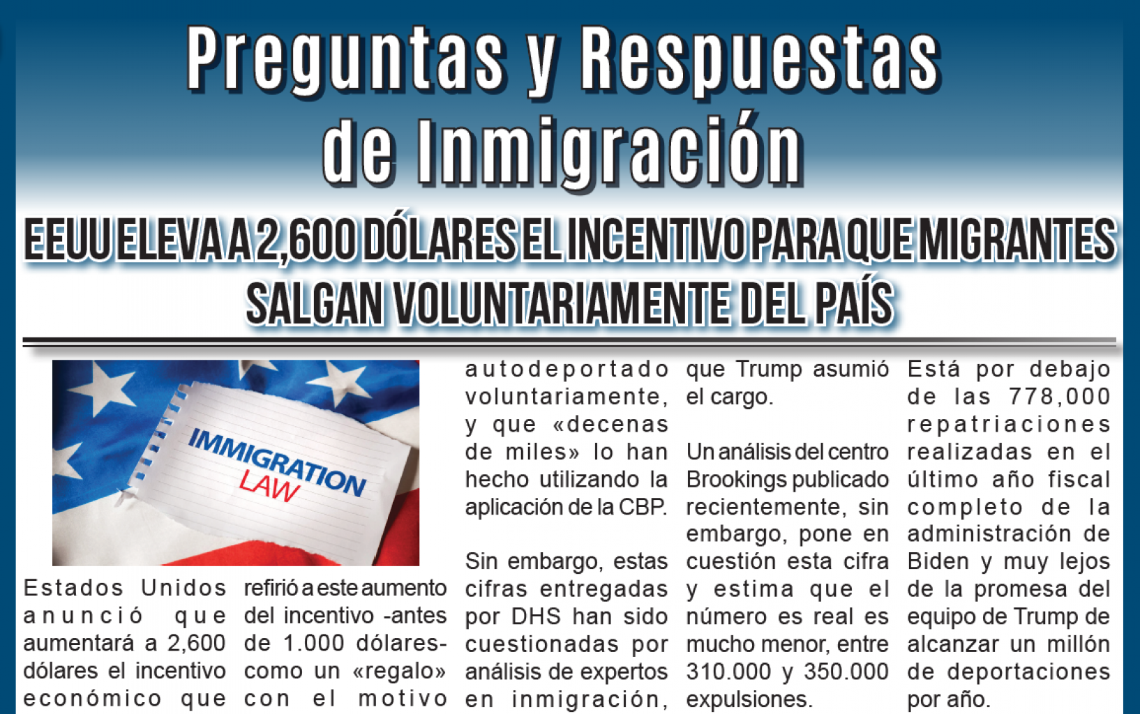 Preguntas y Respuestas de Inmigración