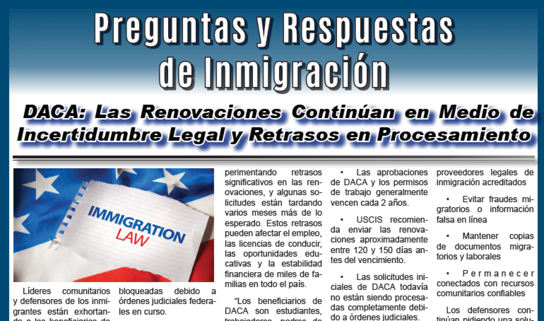 Preguntas y Respuestas de Inmigración
