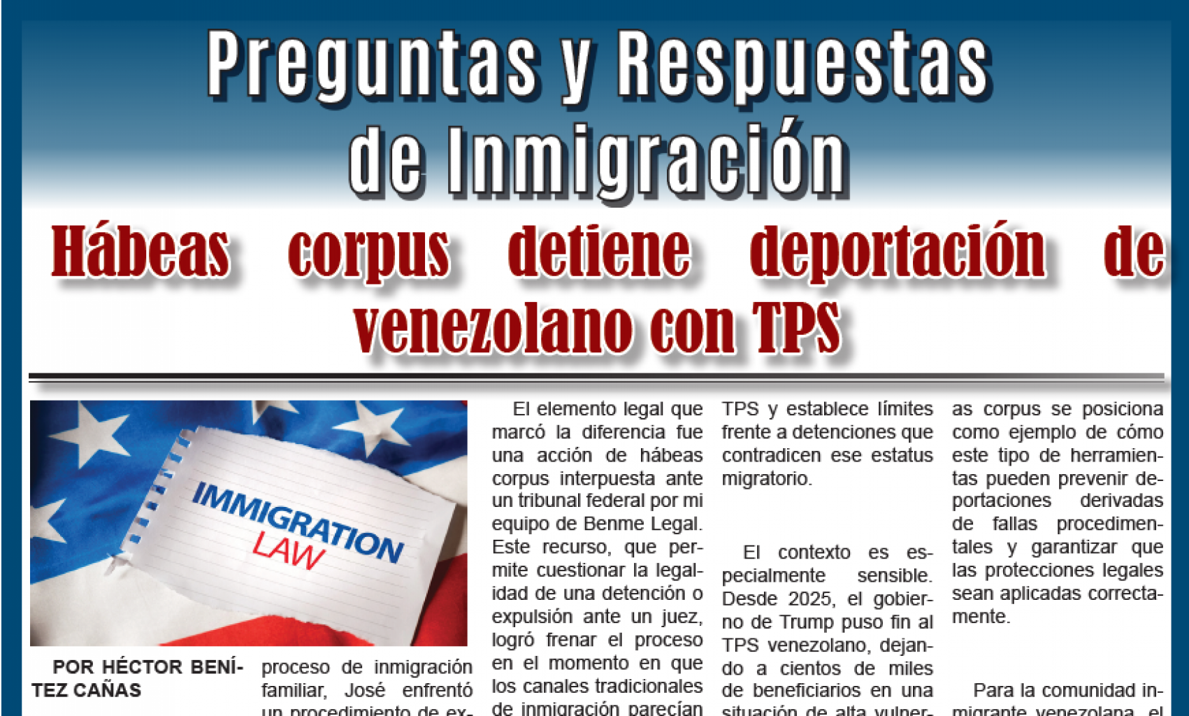 Preguntas y Respuestas de Inmigración