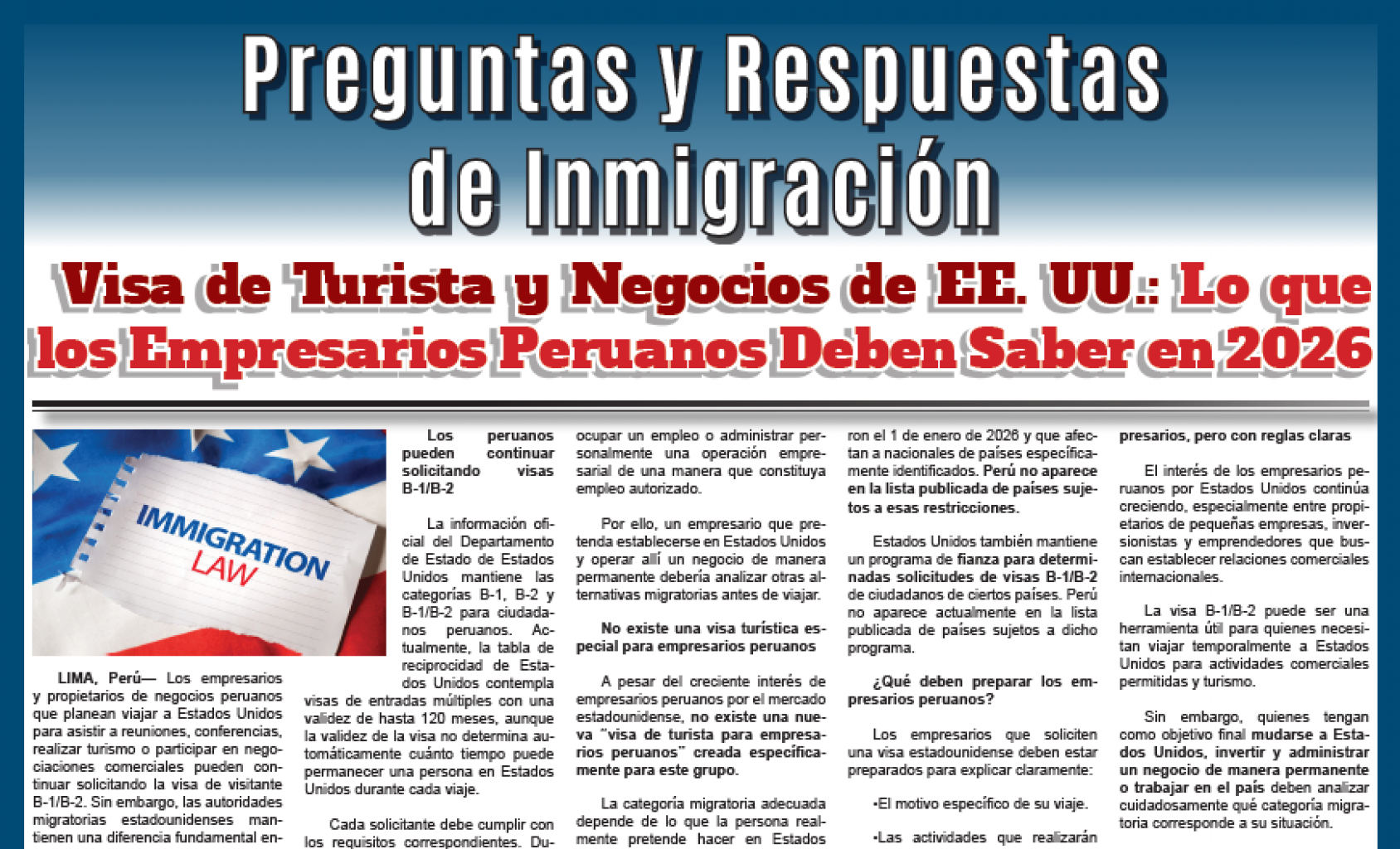 Preguntas y Respuestas de Inmigración
