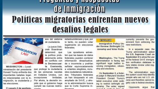 Políticas migratorias enfrentan nuevos  desafíos legales
