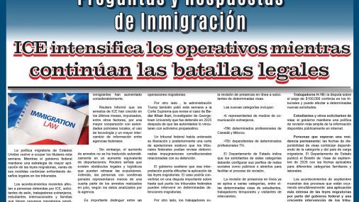 ICE intensifica los operativos mientras continúan las batallas legales