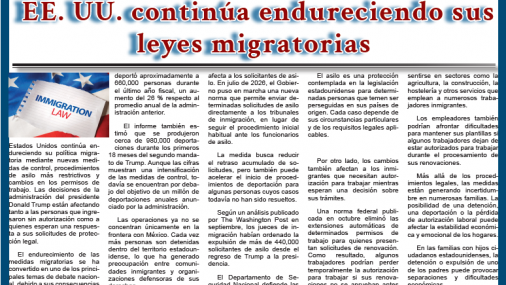 EE. UU. continúa endureciendo sus leyes migratorias