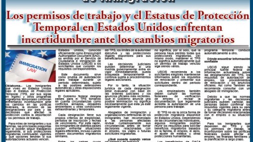 Los permisos de trabajo y el Estatus de Protección Temporal en Estados Unidos enfrentan incertidumbre ante los cambios migratorios